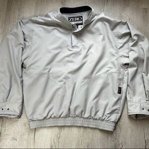 Men’s Zero Restriction Large Gray Pullover Jacket Golf Outerwear